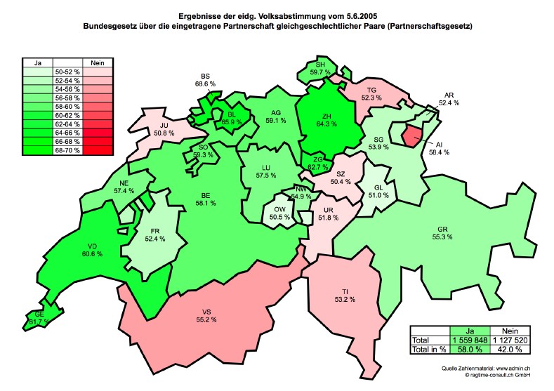 Geografische Statistikdarstellung CH