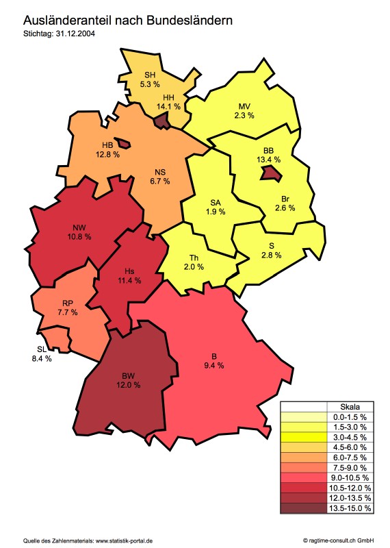 Geografische Statistikdarstellung DE