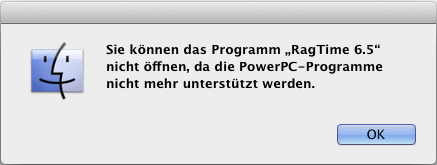 RagTime 6.5 kann unter OS 10.7 »Lion« nicht gestartet werden