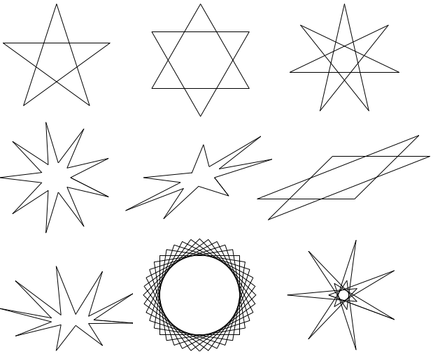 AppleScript Sterne Zeichnen